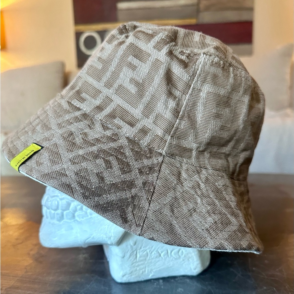 Stylish Tan FF Logo Bucket Hat - Picture 2 of 4